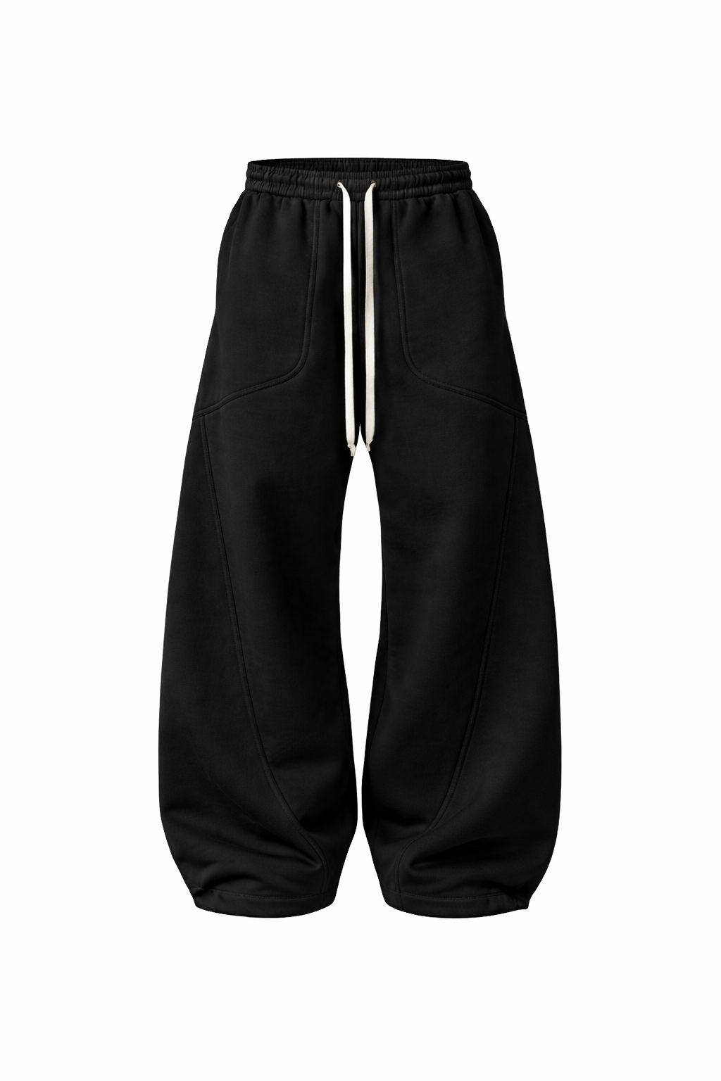 Shadow Black Oversized Sweatpants
