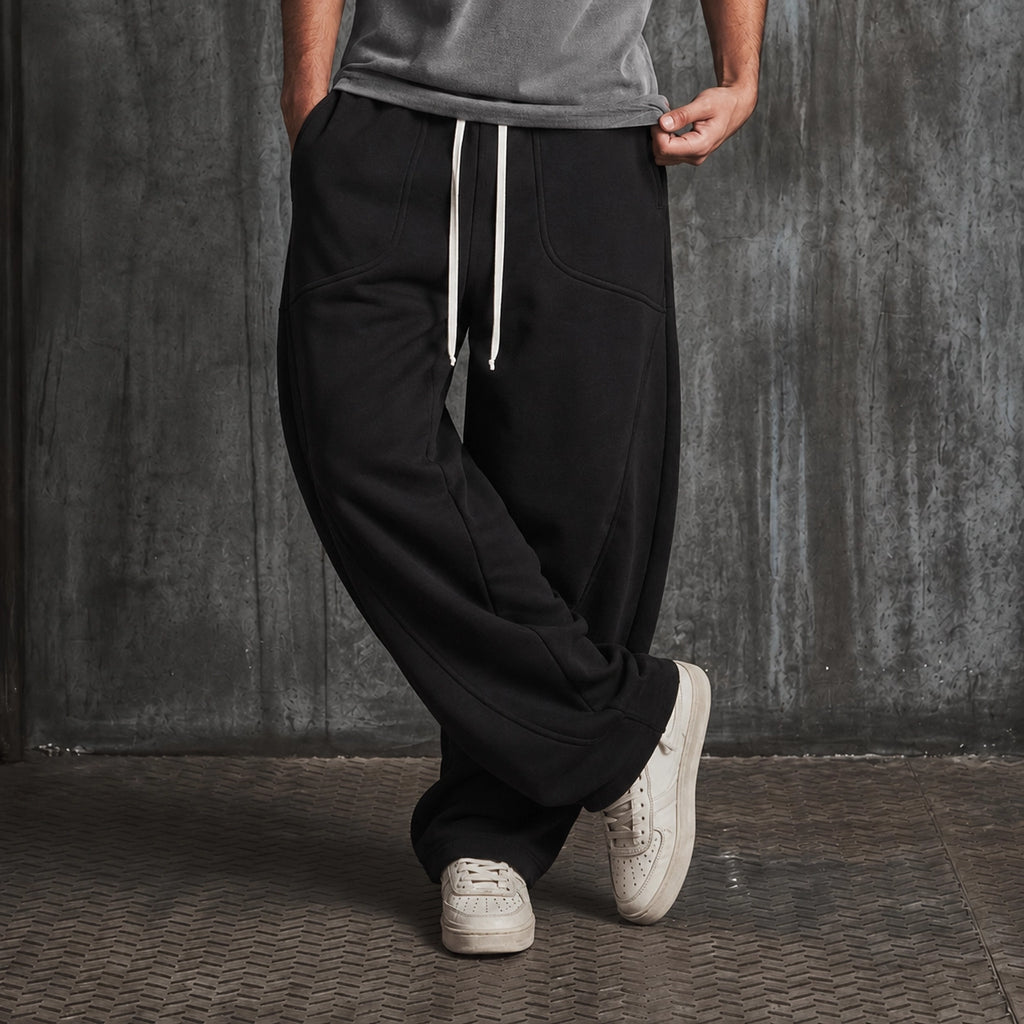 Shadow Black Oversized Sweatpants