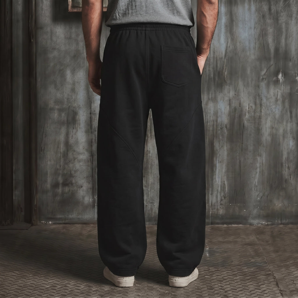 Shadow Black Oversized Sweatpants