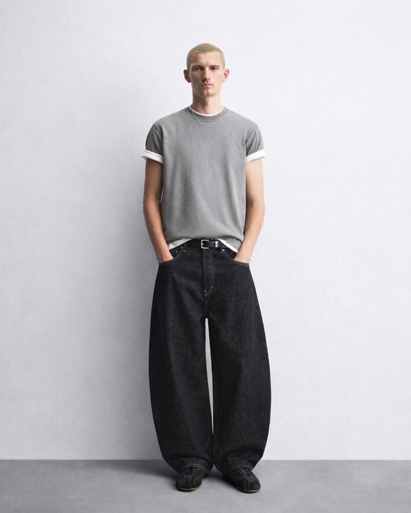 Phantom Black Barrel Fit Denim