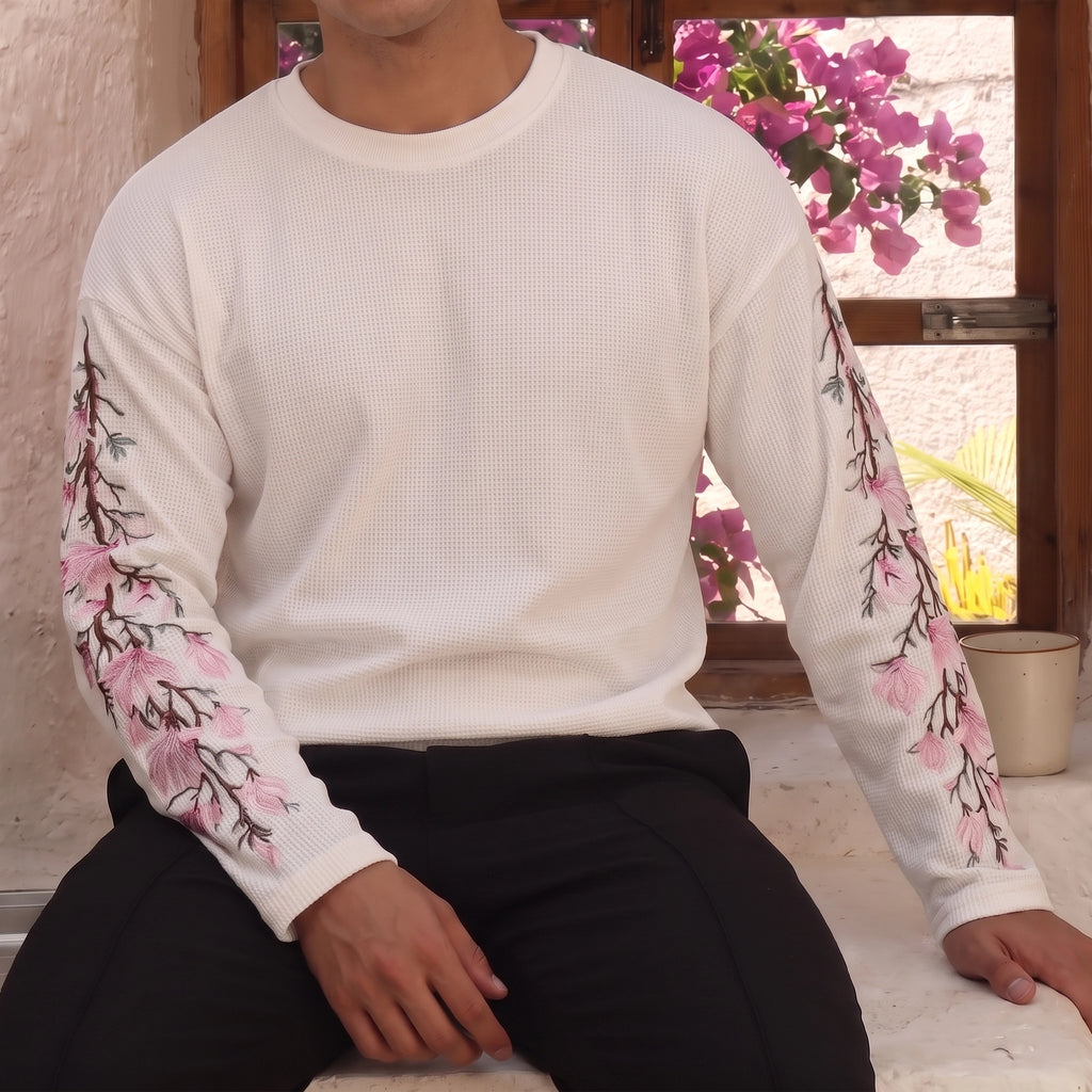 Bloodline White Waffle Tee