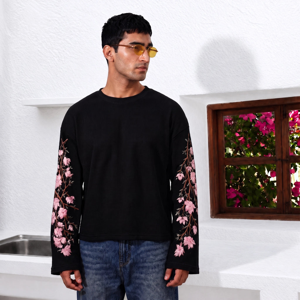 Bloodline Black Waffle Tee
