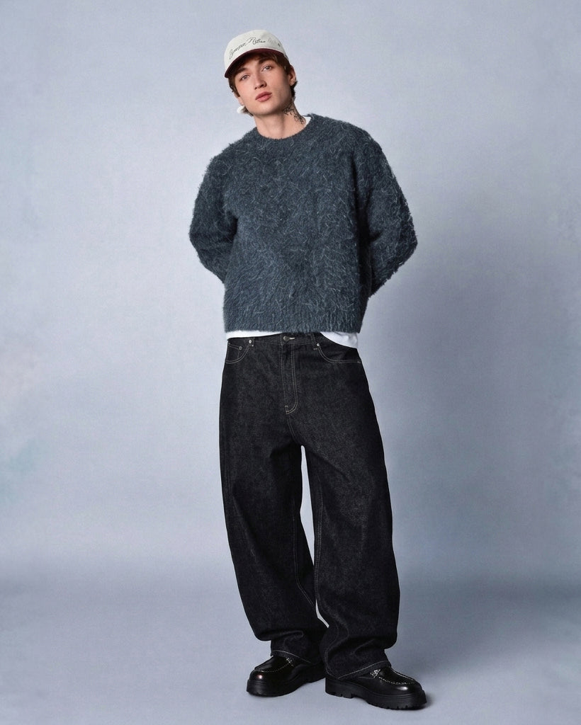 Phantom Black Barrel Fit Denim