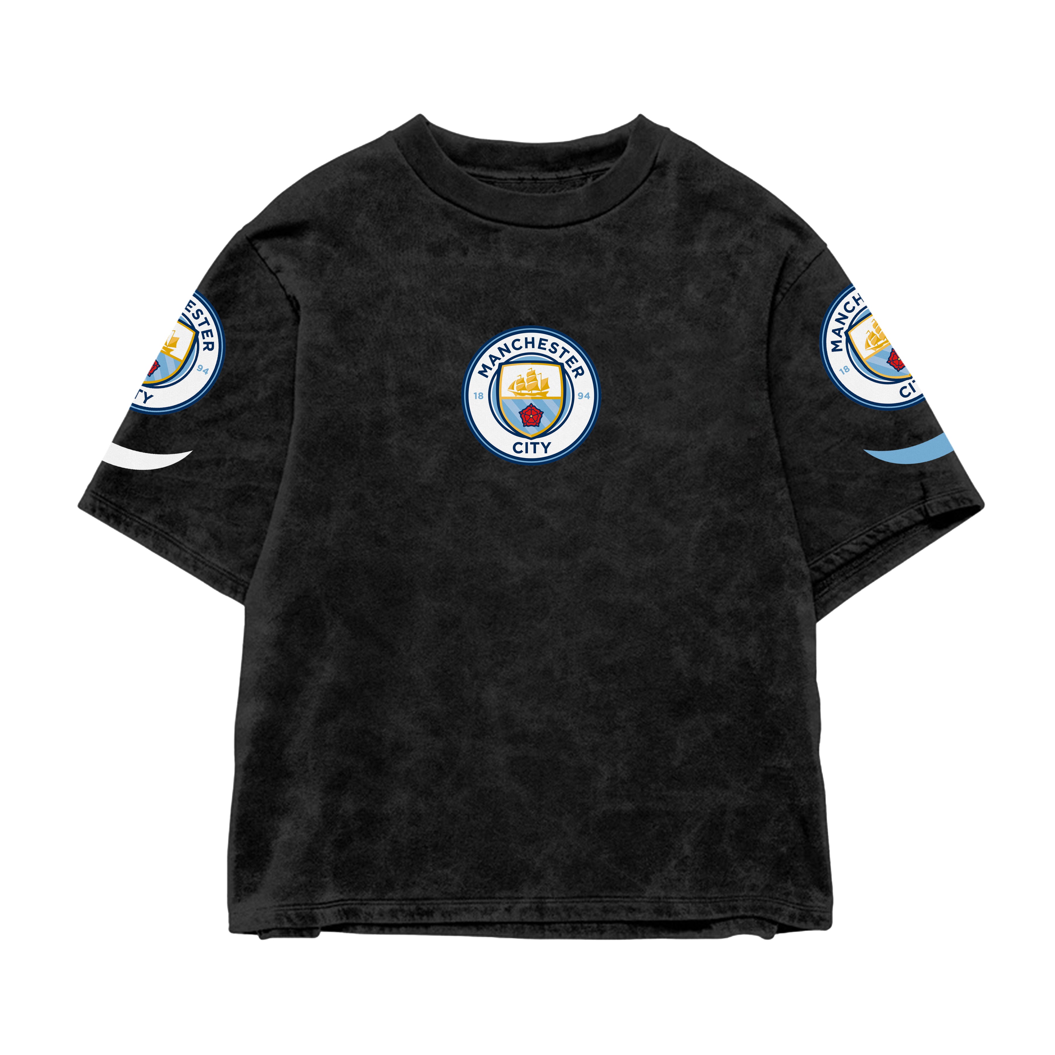 Manchester Striker 9 Acid Wash Oversized Tee