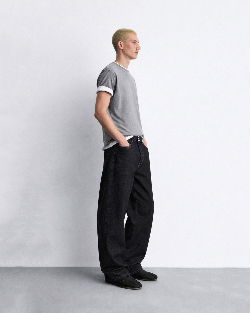 Phantom Black Barrel Fit Denim