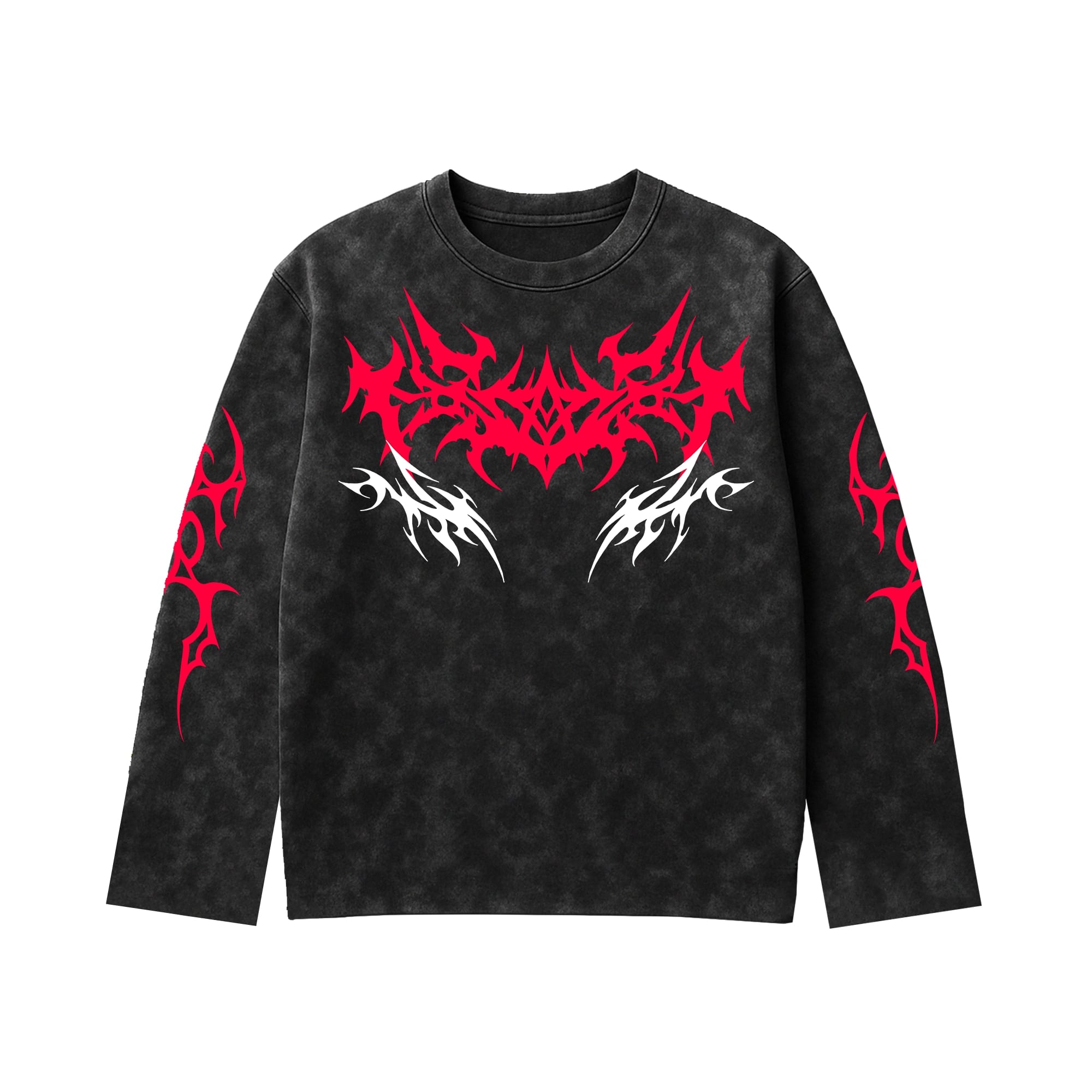 BLOOD RED SERAPH VOID FULL SLEEVE T-SHIRT
